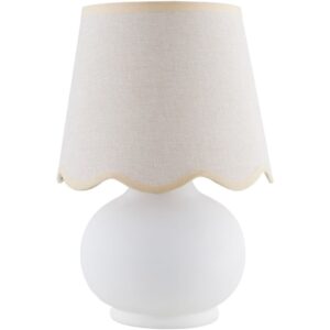 Stella Diminuta White Ceramic Table Lamp by Livabliss