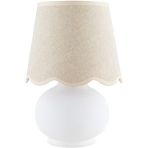 Stella Diminuta White Ceramic Table Lamp by Livabliss