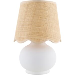 Stella Diminuta White Ceramic Table Lamp by Livabliss