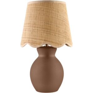 Stella Diminuta Brown Ceramic Table Lamp by Livabliss