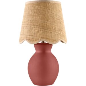 Stella Diminuta Brick Red Ceramic Table Lamp by Livabliss