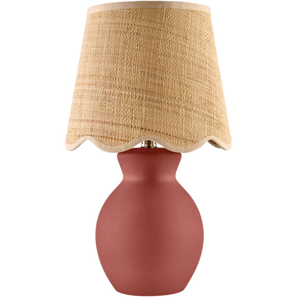 Stella Diminuta Brick Red Ceramic Table Lamp by Livabliss