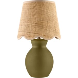 Stella Diminuta Green Ceramic Table Lamp by Livabliss