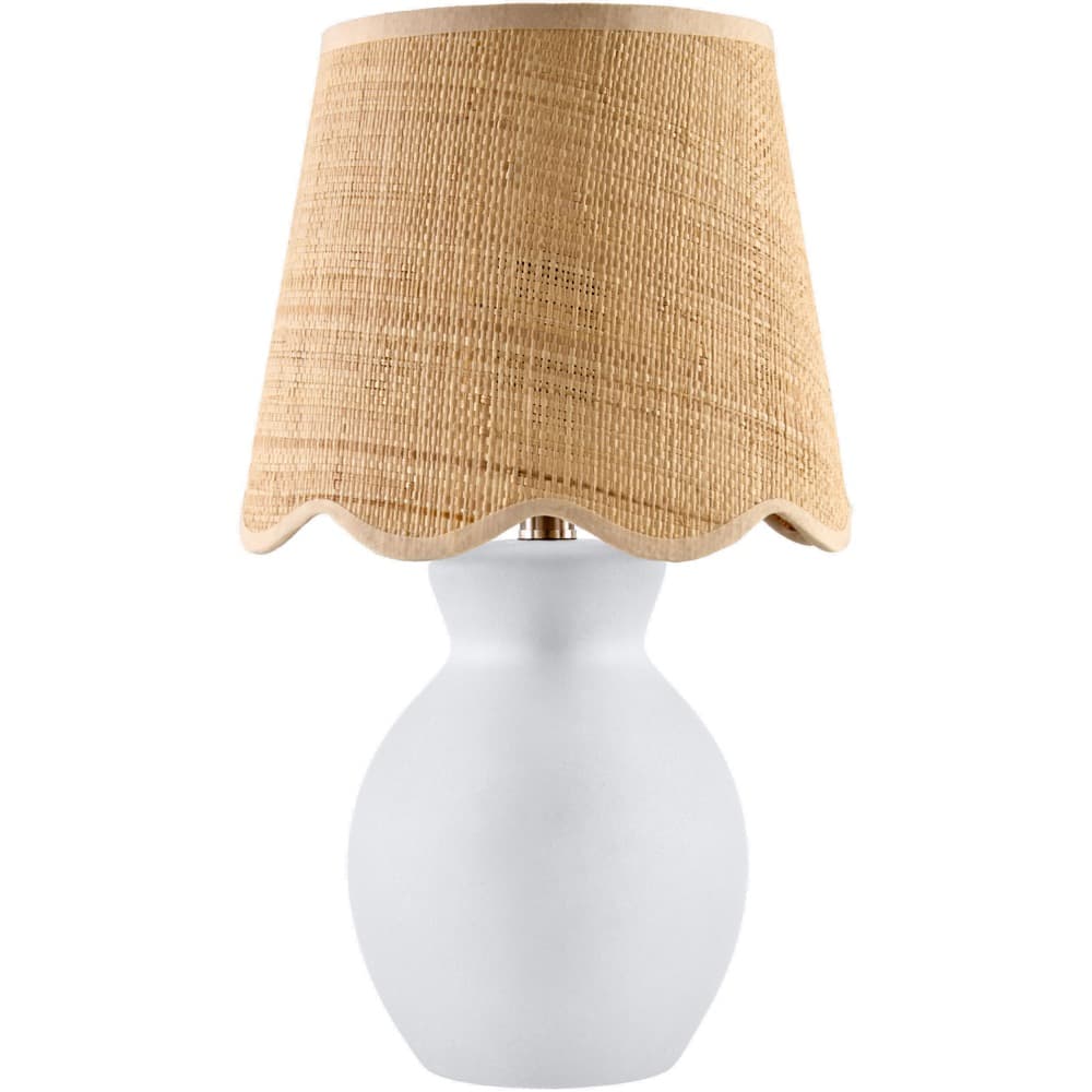 Stella Diminuta White Ceramic Table Lamp by Livabliss