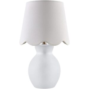 Stella Diminuta White Ceramic Table Lamp by Livabliss