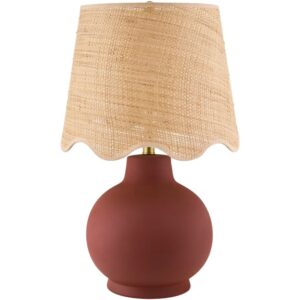 Stella Diminuta Dark Red Ceramic Table Lamp by Livabliss