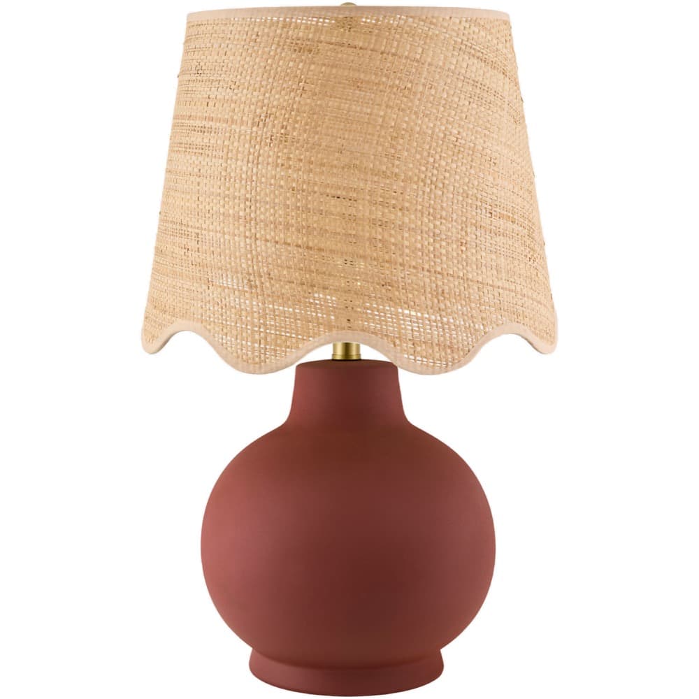Stella Diminuta Dark Red Ceramic Table Lamp by Livabliss