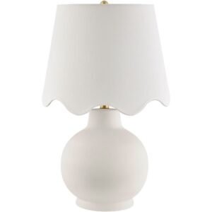 Stella Diminuta White Ceramic Table Lamp by Livabliss