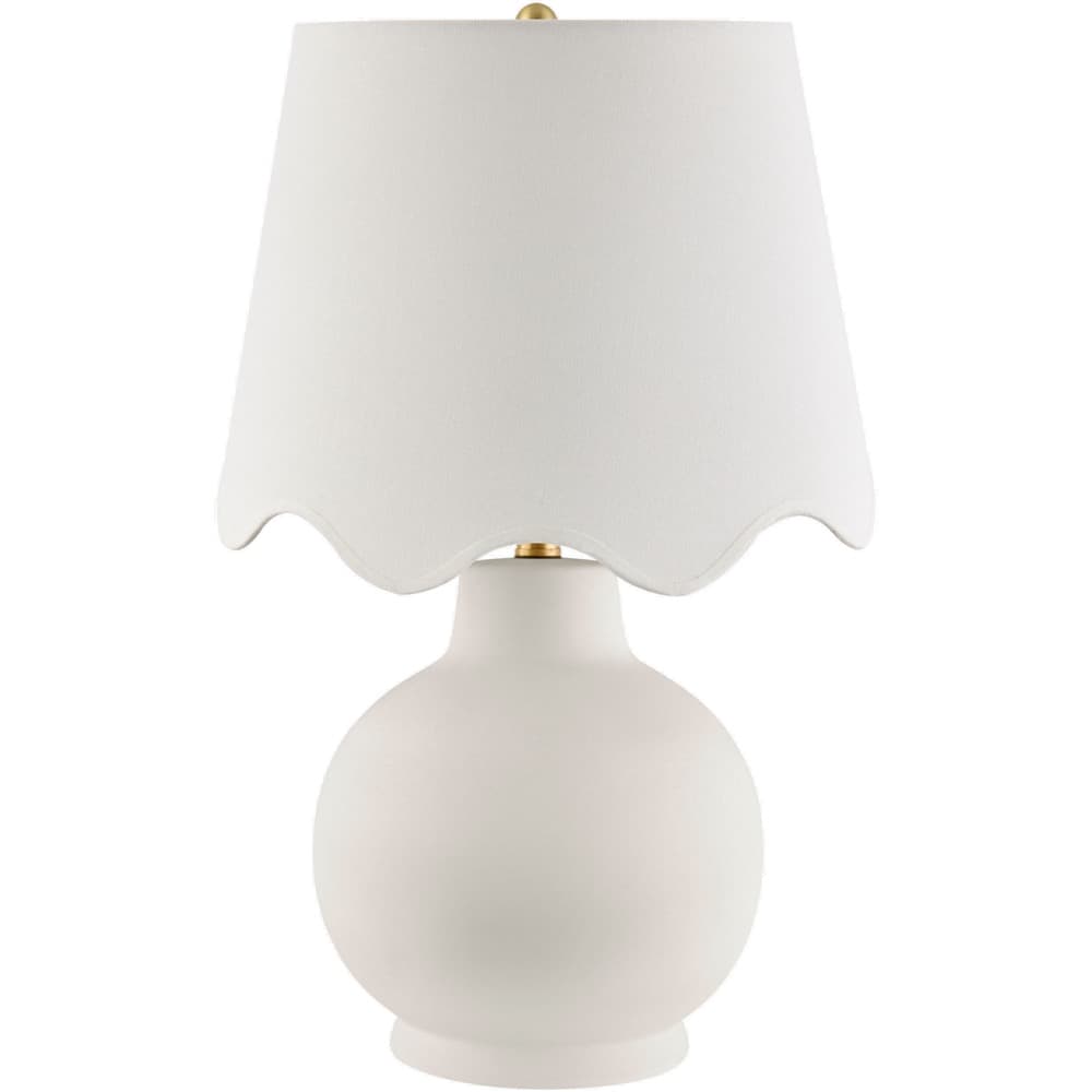 Stella Diminuta White Ceramic Table Lamp by Livabliss
