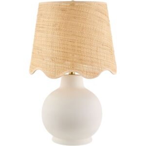 Stella Diminuta White Ceramic Table Lamp by Livabliss
