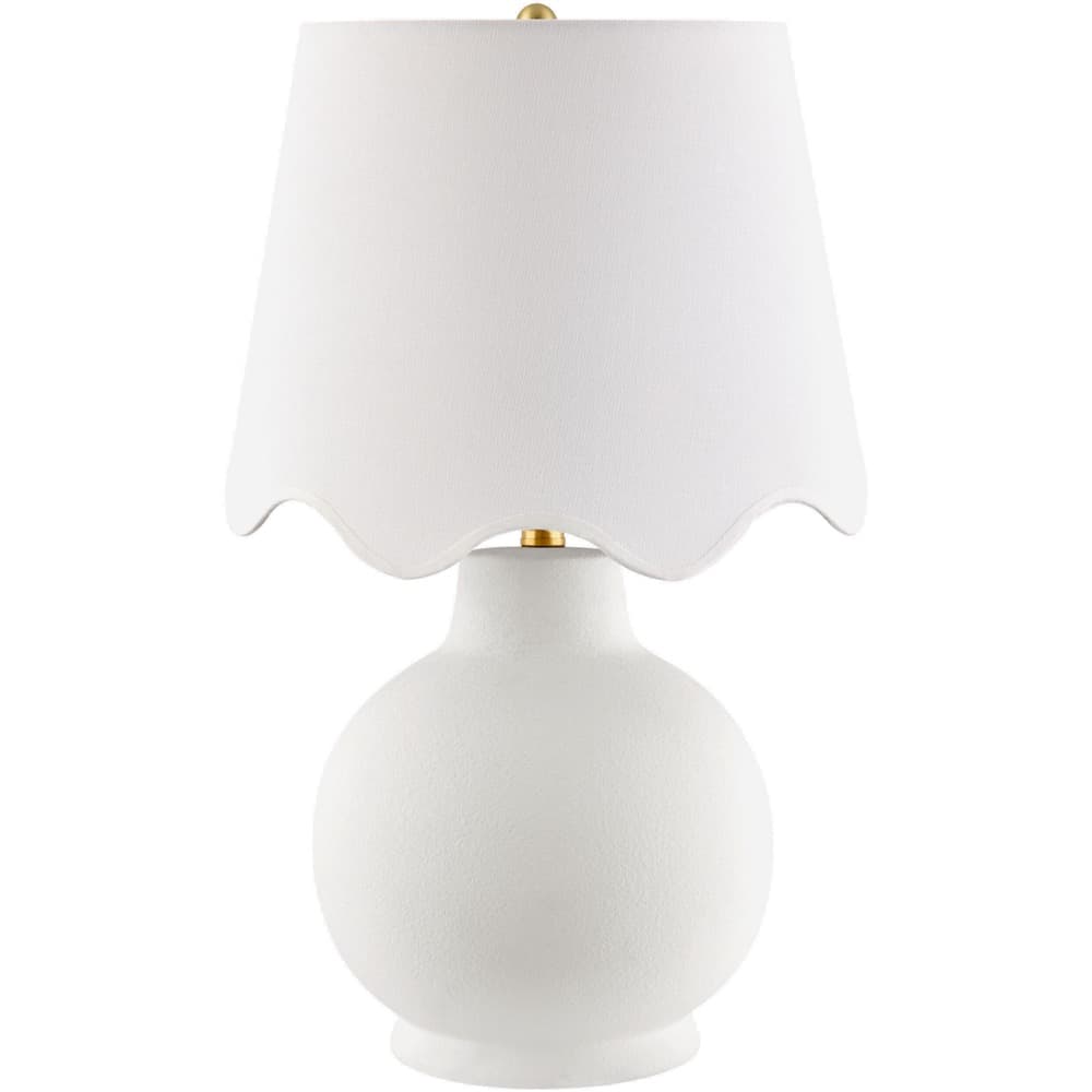 Stella Diminuta White Ceramic Table Lamp by Livabliss