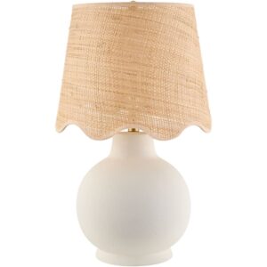 Stella Diminuta White Ceramic Table Lamp by Livabliss