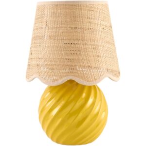 Stelvio Bright Yellow Ceramic Table Lamp by Livabliss