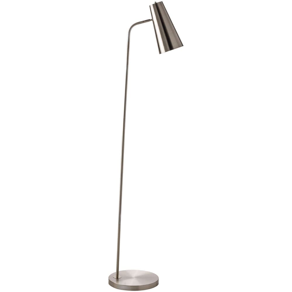 Tanner Metallic Nickel Iron Task Floor Lamp by Livabliss