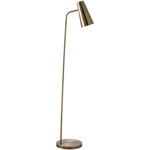 Tanner Metallic Brass Iron Task Floor Lamp by Livabliss