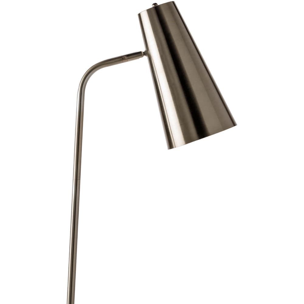 Tanner Metallic Nickel Iron Task Floor Lamp by Livabliss - Image 2