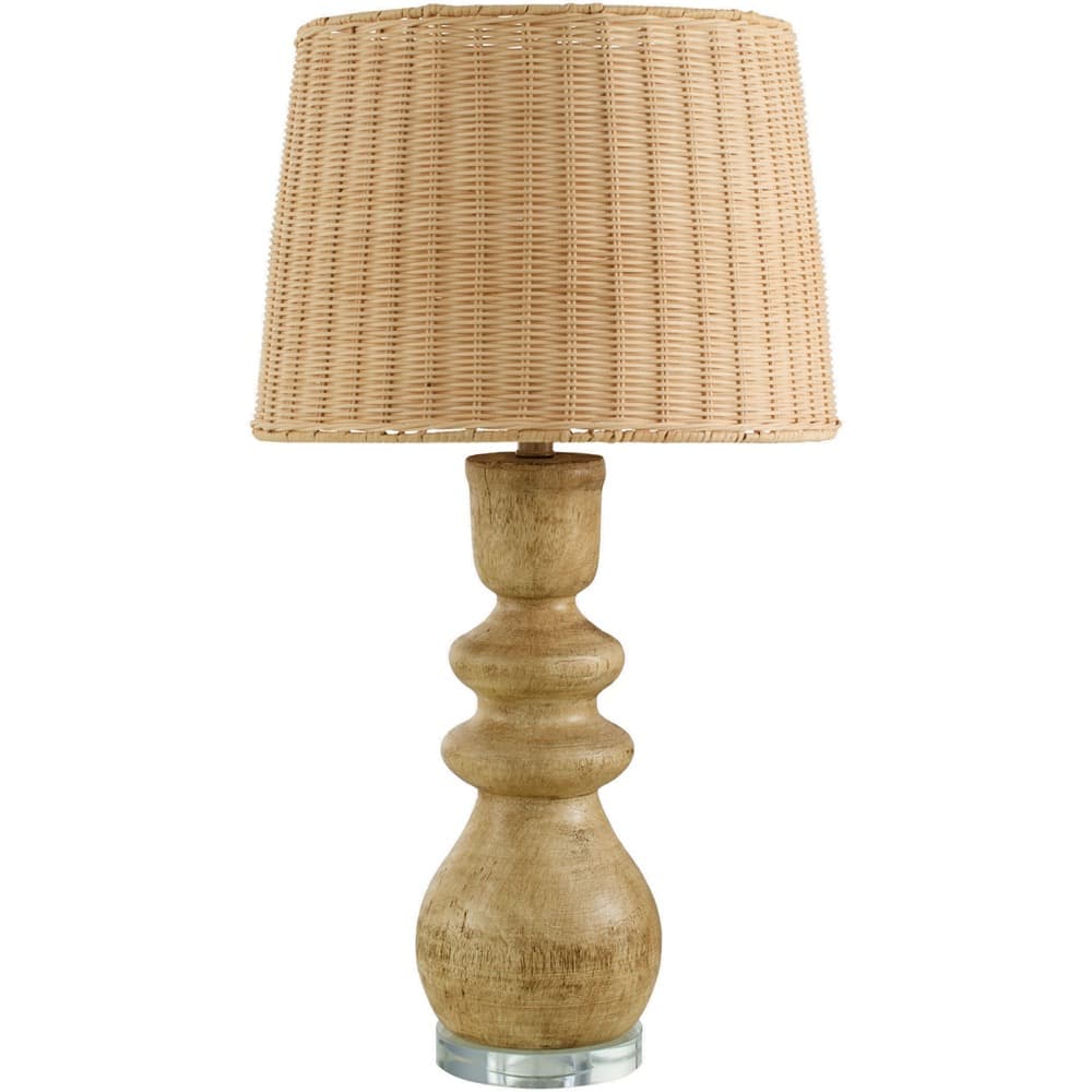 Vedruna Light Gray Resin Table Lamp by Livabliss