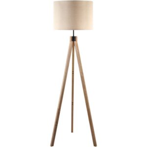 Verdantia Brown Beechwood Accent Floor Lamp by Livabliss