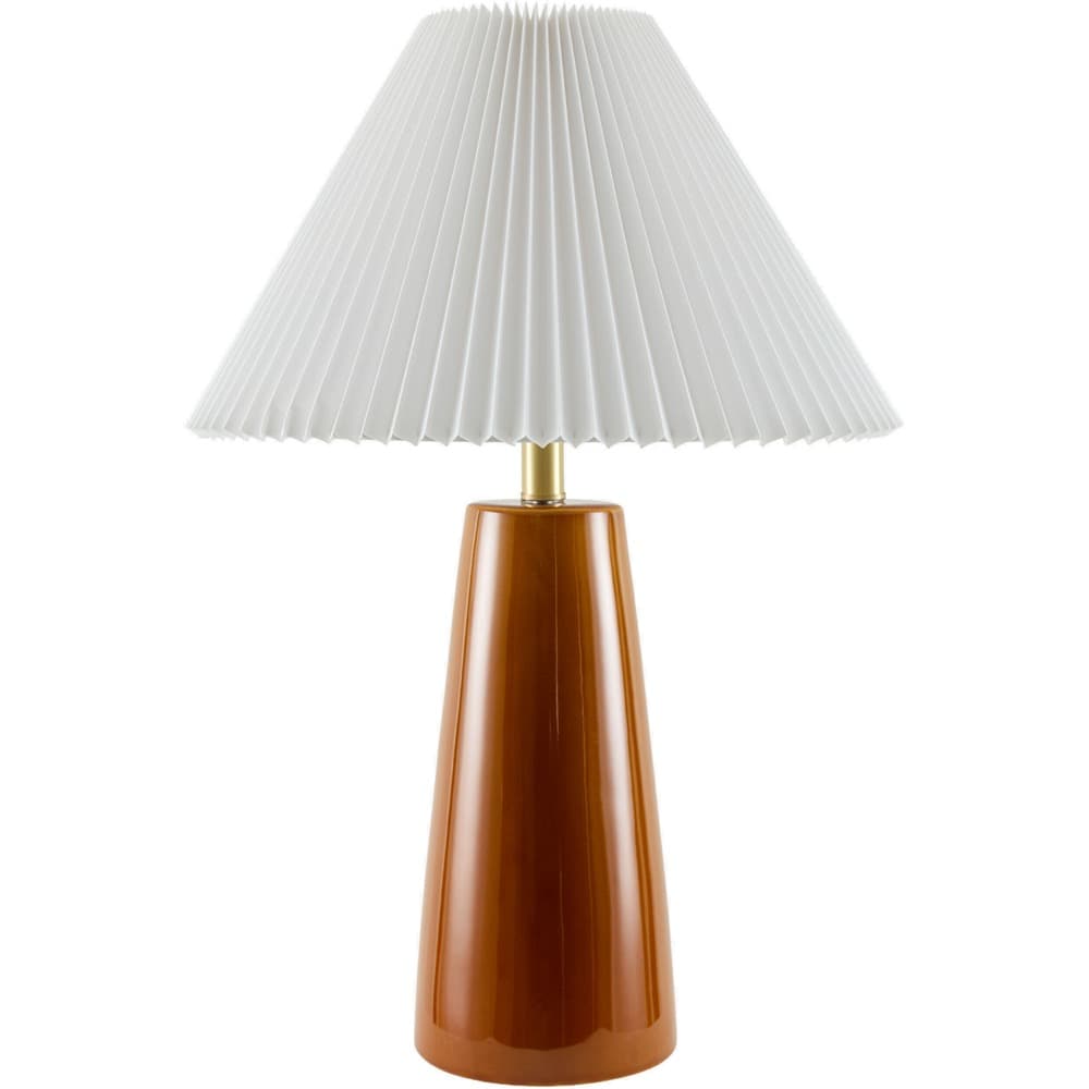 Vikundu Bright Red Ceramic Table Lamp by Livabliss
