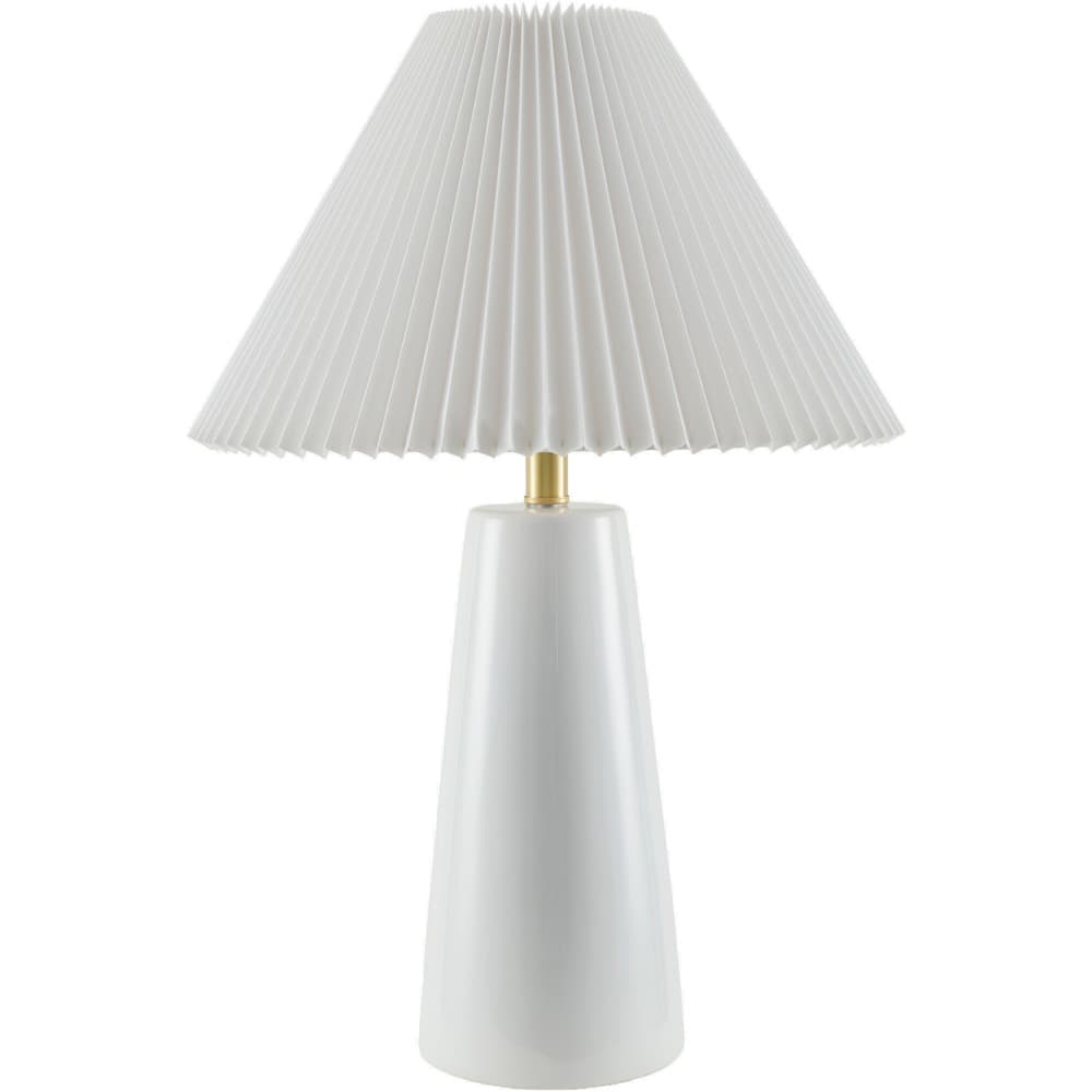 Vikundu White Ceramic Table Lamp by Livabliss