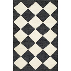 Antho Charcoal Handmade Rug by Livabliss