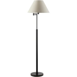 Zeke Black Iron Accent Floor Lamp by Livabliss