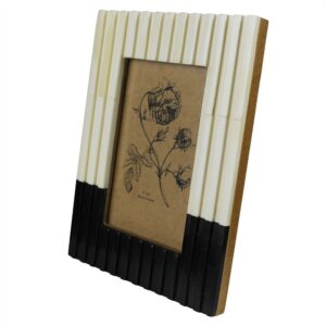 Bone and Black Resin 4 x 6 Frame by HomArt