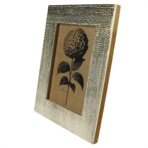 Ivory Resin and Gold Foil 5 x 7 Frame by HomArt