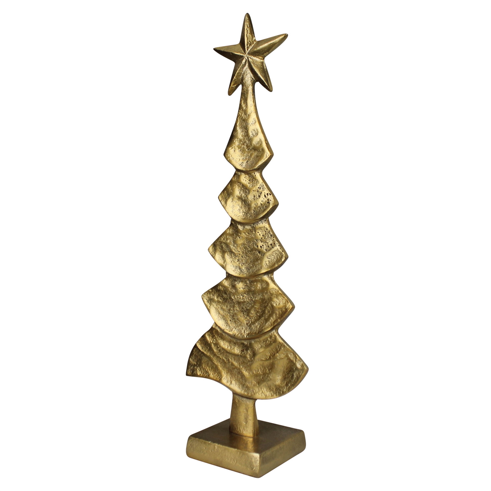 Gold Wavy Tree with Star Available in 2 Sizes by HomArt