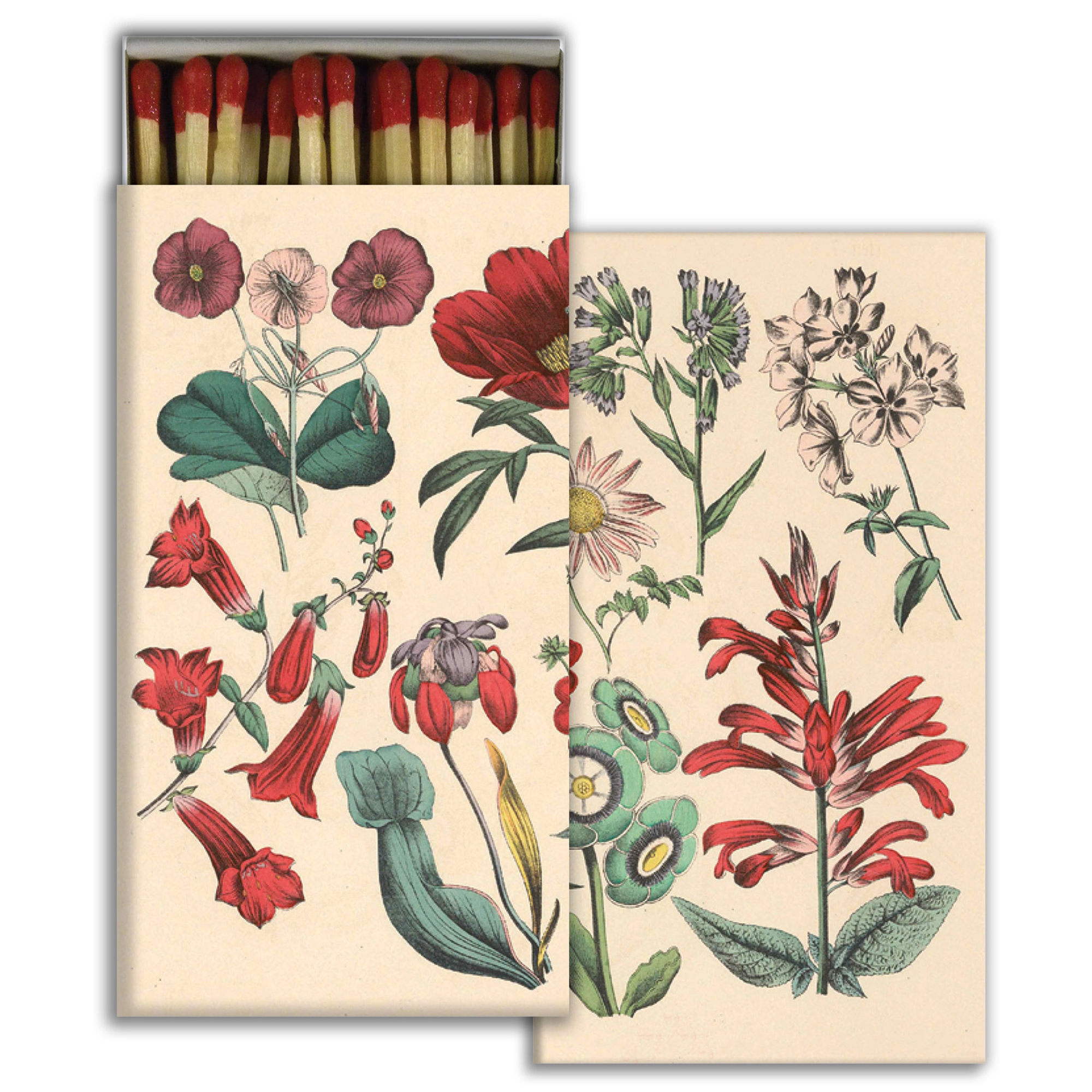 Red Wildflowers Matches Set of 6 by HomArt