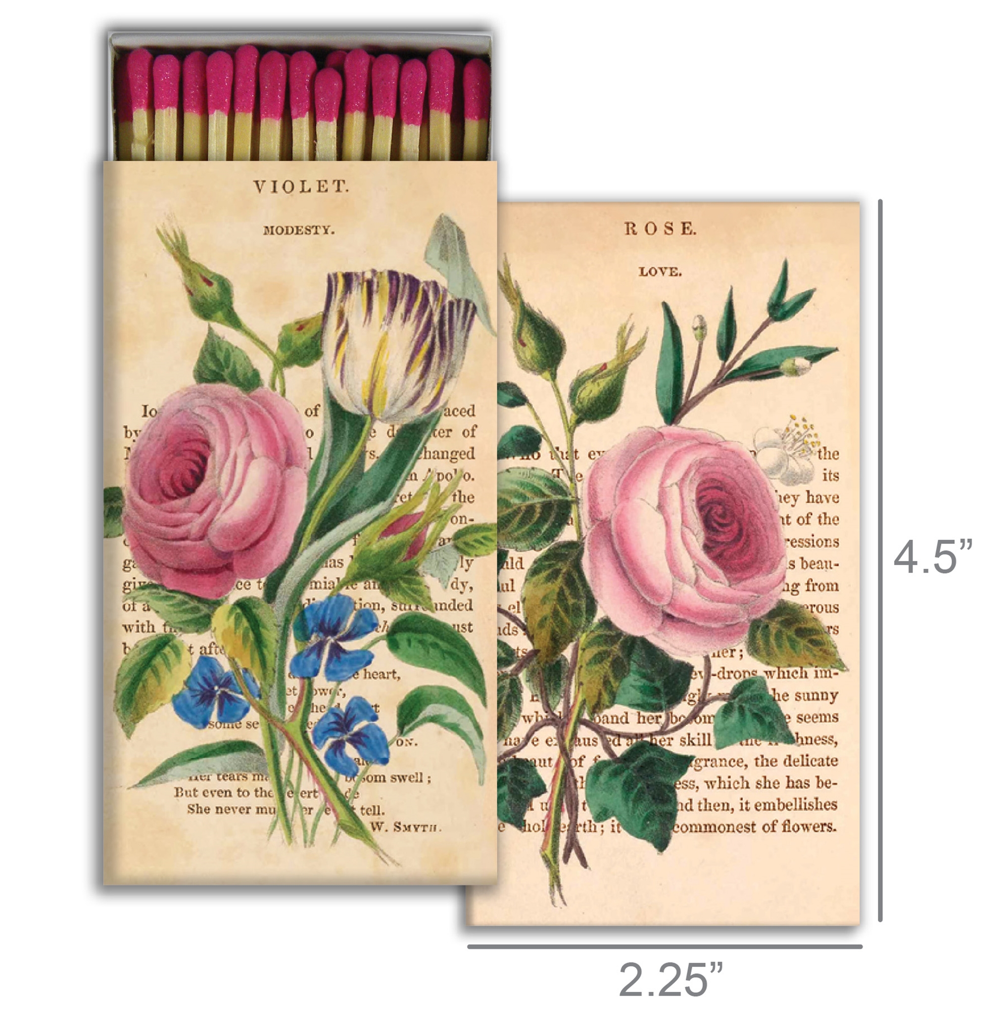 Language of Flowers Matches Set of 6 by HomArt - Image 2