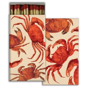 Red Crabs Matches Set of 6 by HomArt