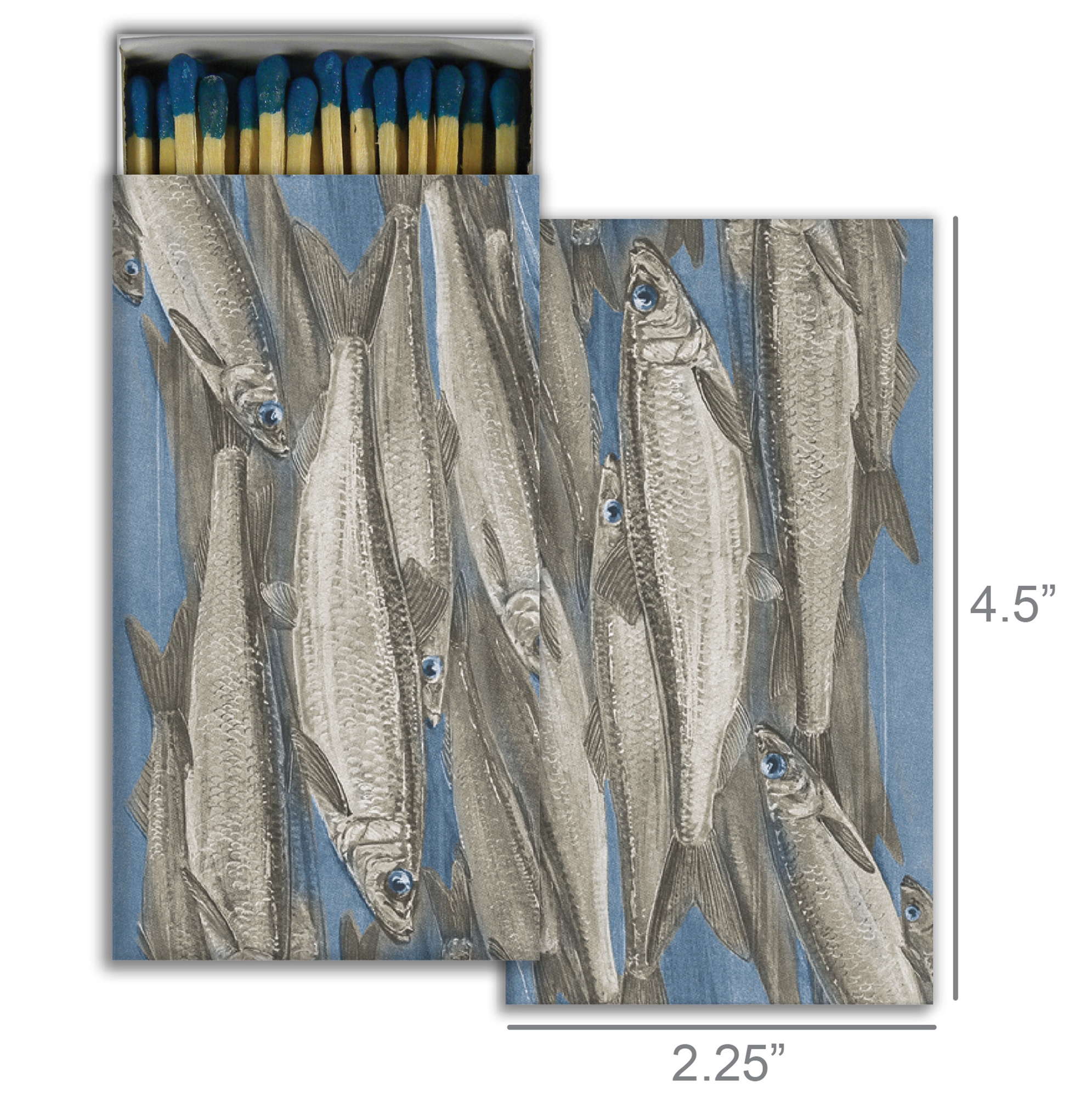 Swimming Sardines Matches Set of 6 by HomArt - Image 2