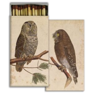 Two Owls Matches Set of 6 by HomArt