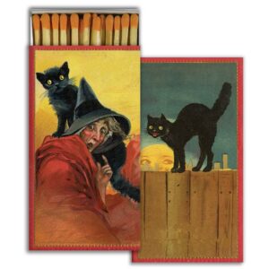Black Cat Halloween Matches Set of 6 by HomArt