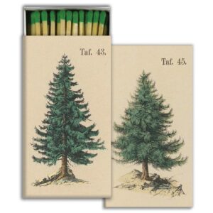 Pine Trees Matches Set of 6 by HomArt
