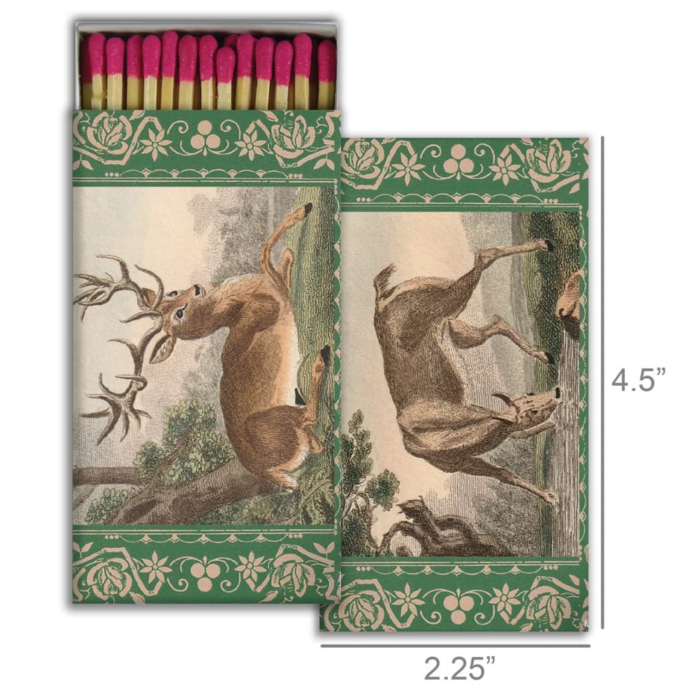 Pastoral Stag and Doe Matches Set of 6 by HomArt - Image 2
