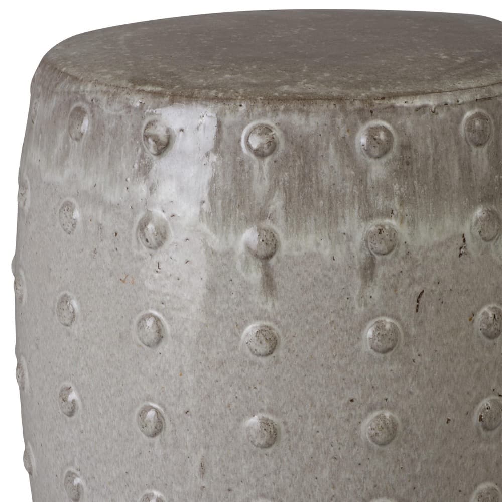 Stud Gray Ceramic Garden Stool by Emissary - Image 10