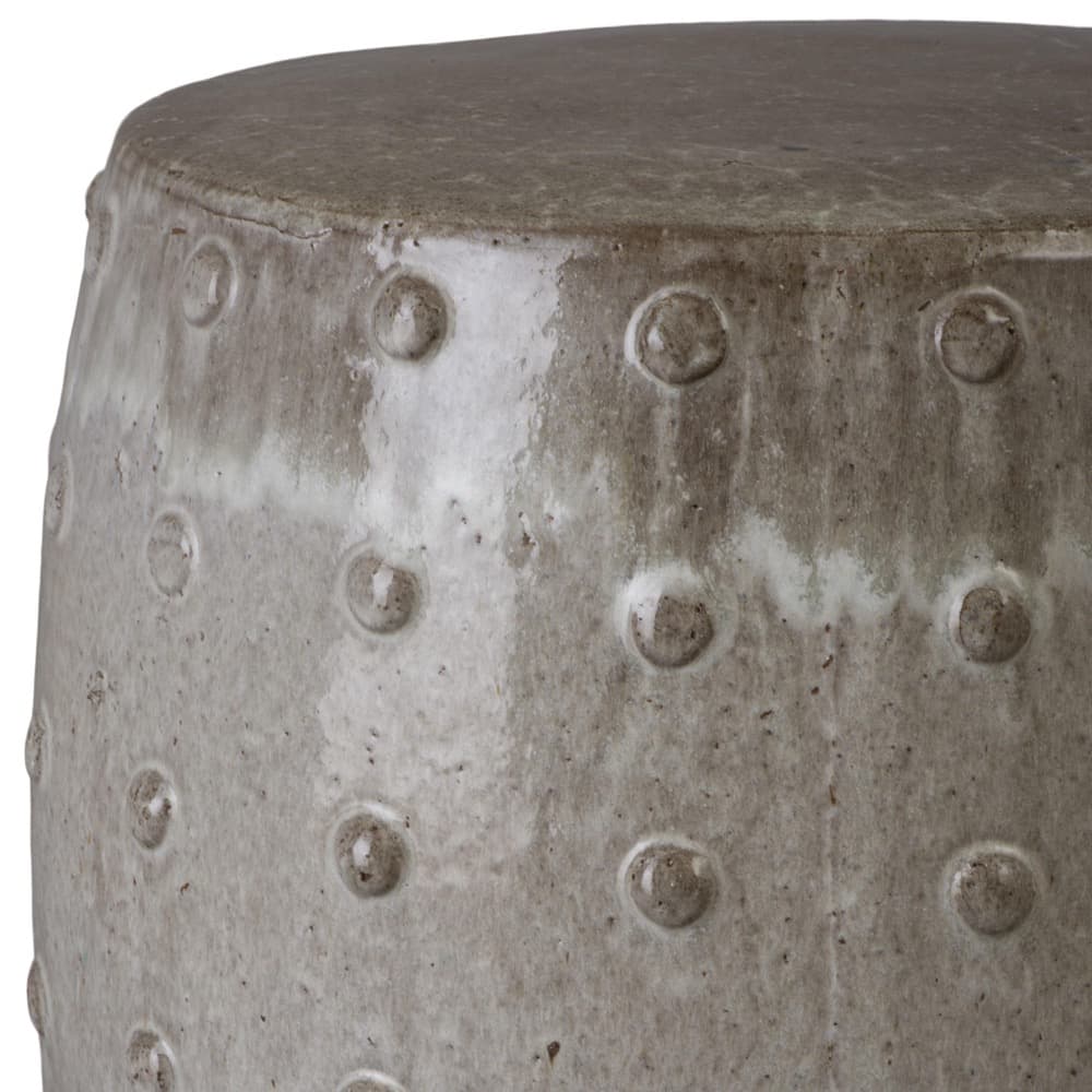 Stud Gray Ceramic Garden Stool by Emissary - Image 6