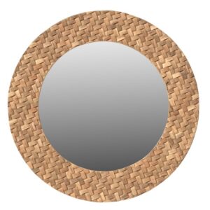 Reclaimed Teak Circular Mirror by BIDKhome