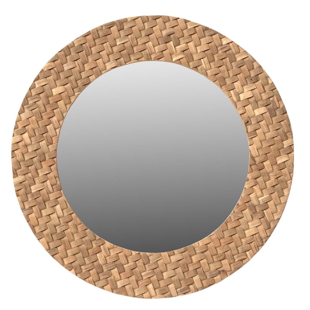 Reclaimed Teak Circular Mirror by BIDKhome