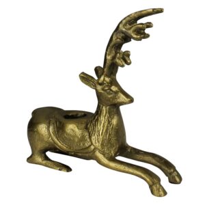Brass Deer Taper Holder by HomArt