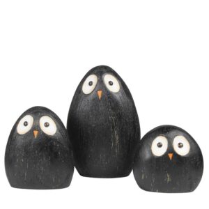 Wood Owls Set of 3 by HomArt