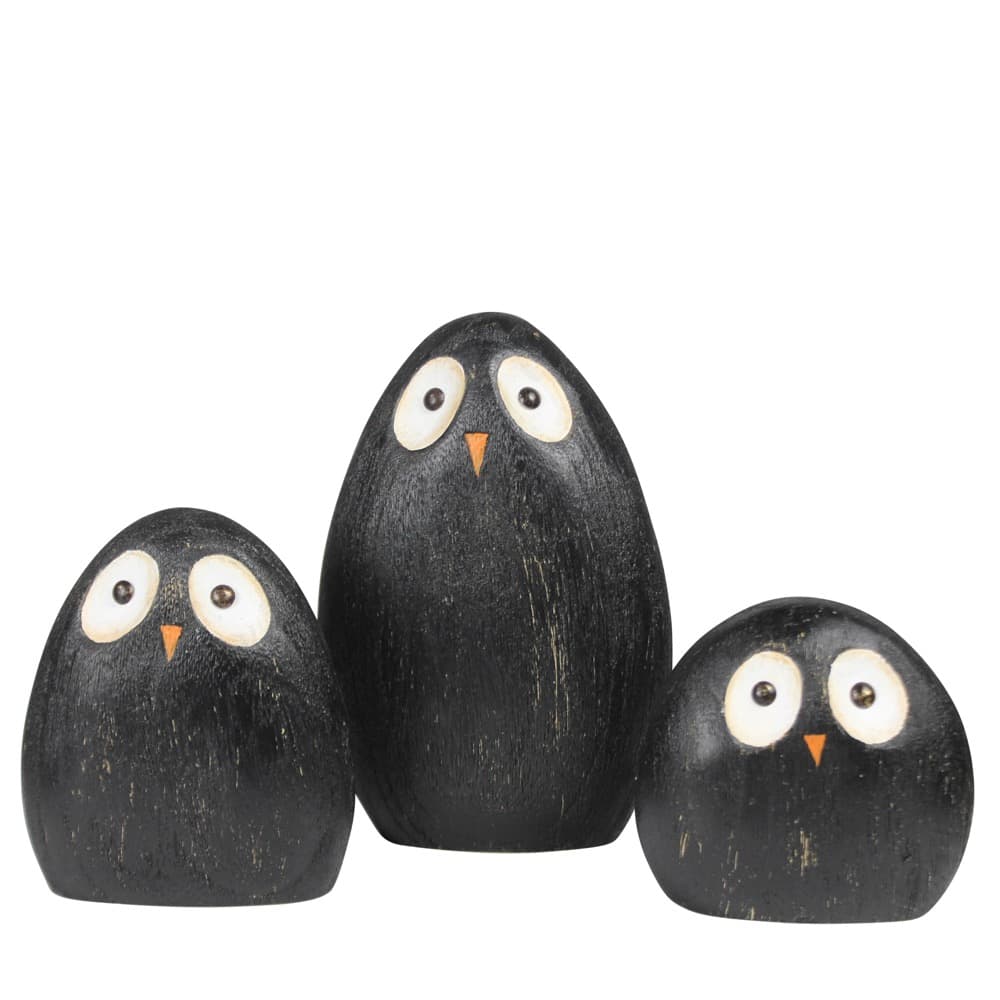 Wood Owls Set of 3 by HomArt