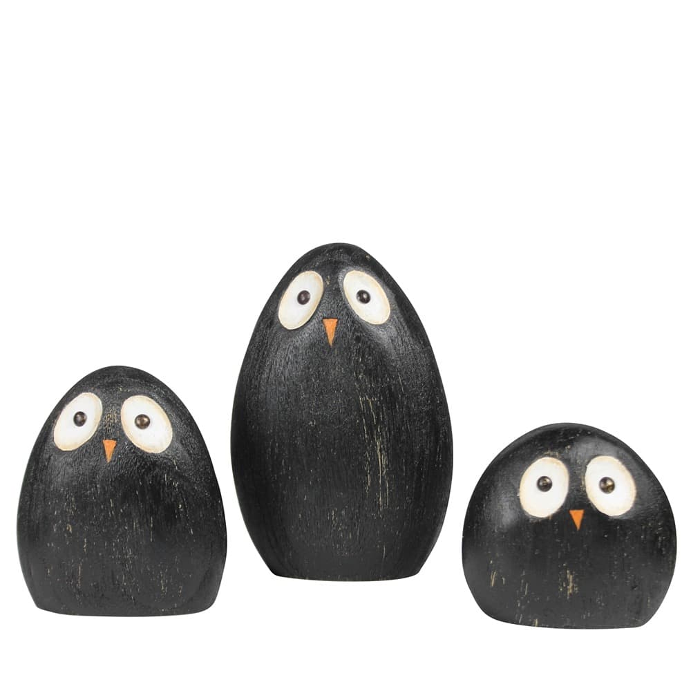 Wood Owls Set of 3 by HomArt - Image 2
