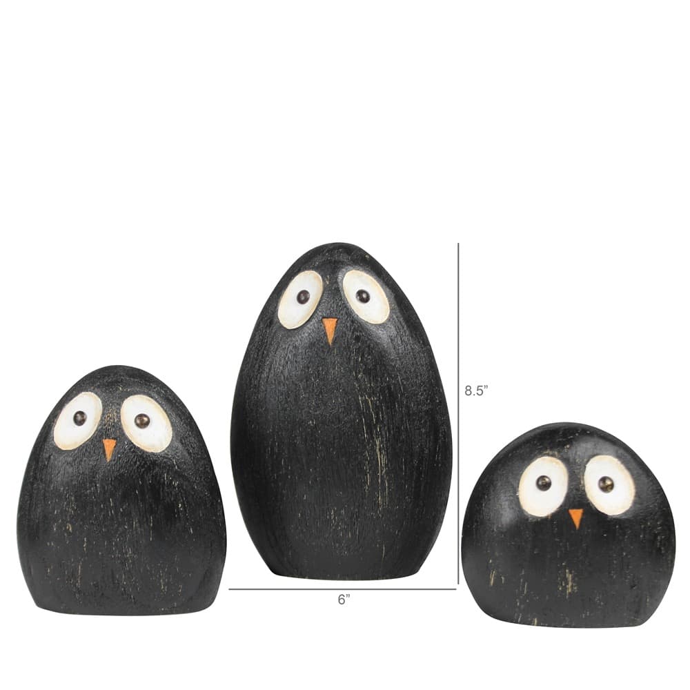 Wood Owls Set of 3 by HomArt - Image 6