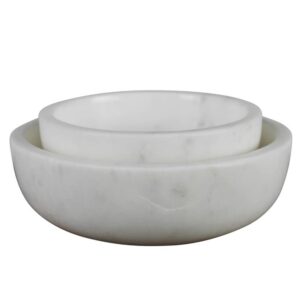 Mercer Marble Bowls Set of 2 by HomArt
