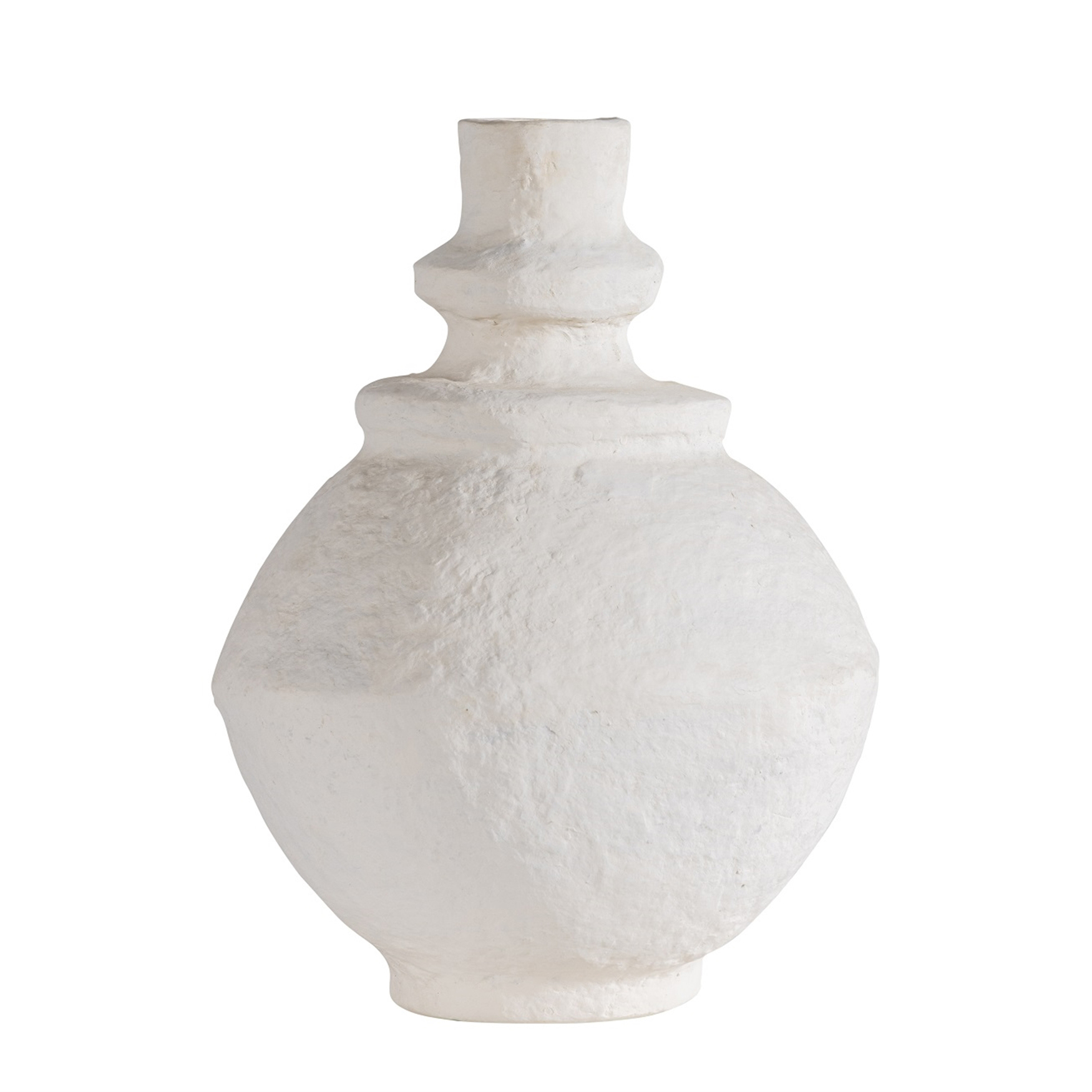Off-White Paper Mache Vase by BIDKhome