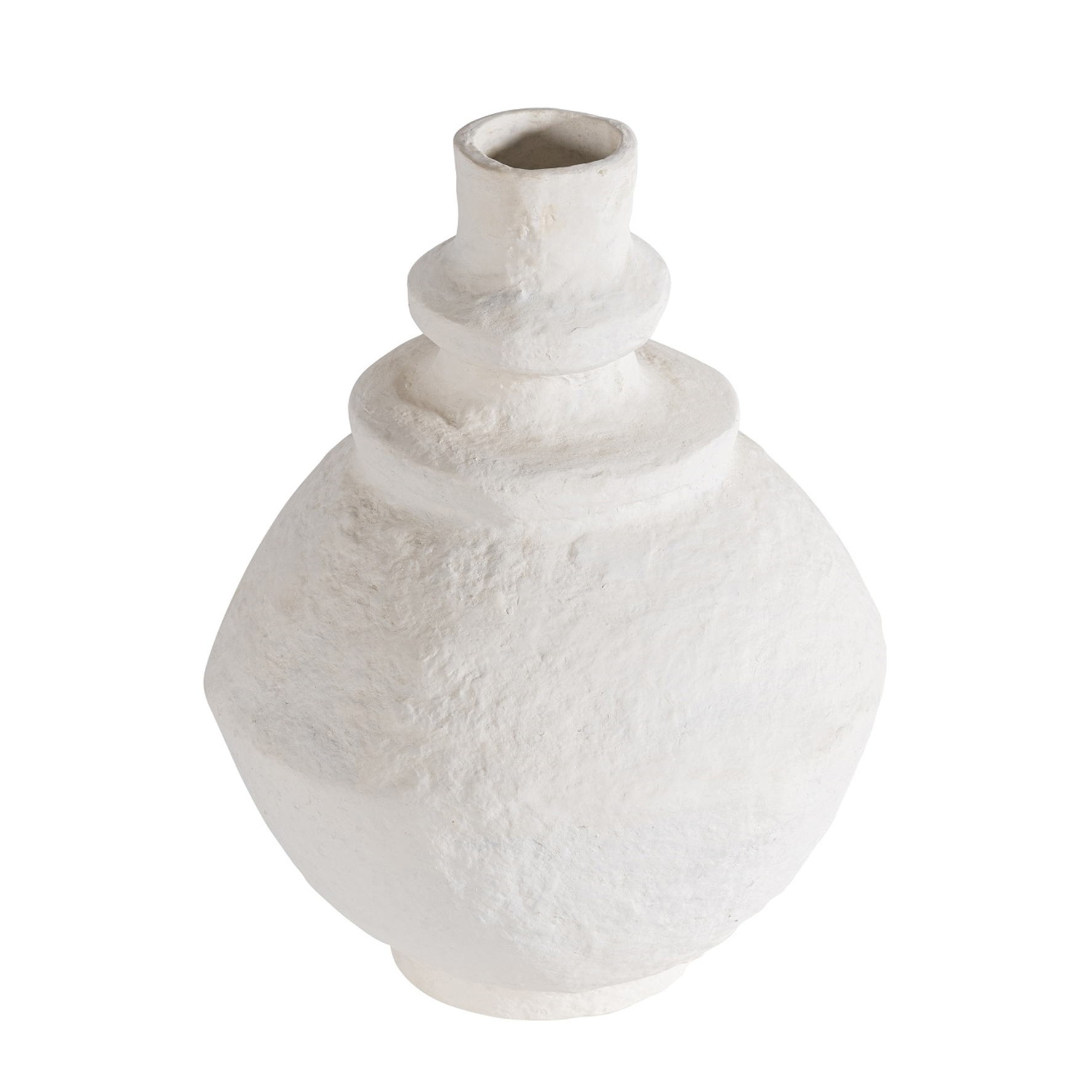 Off-White Paper Mache Vase by BIDKhome - Image 3