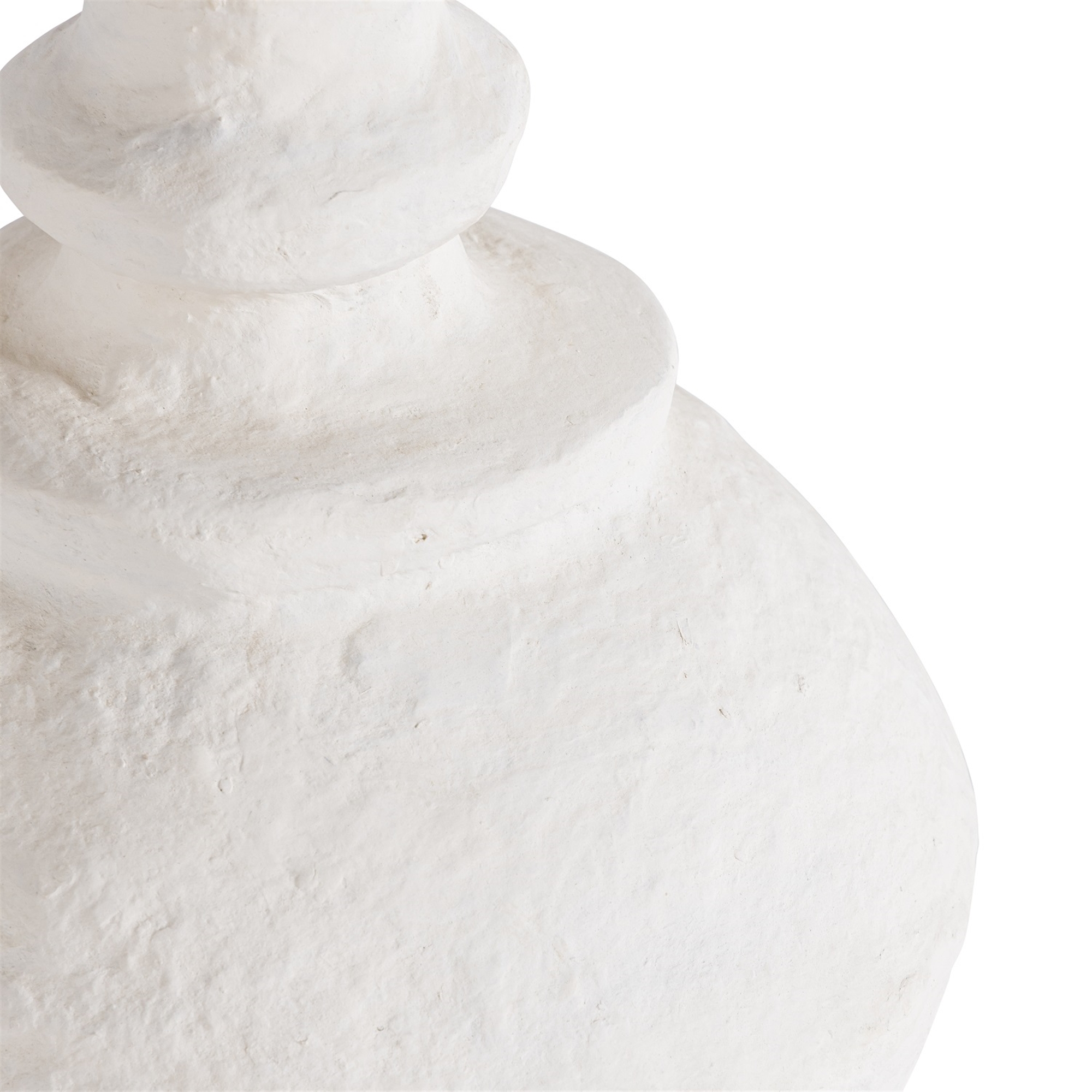Off-White Paper Mache Vase by BIDKhome - Image 4